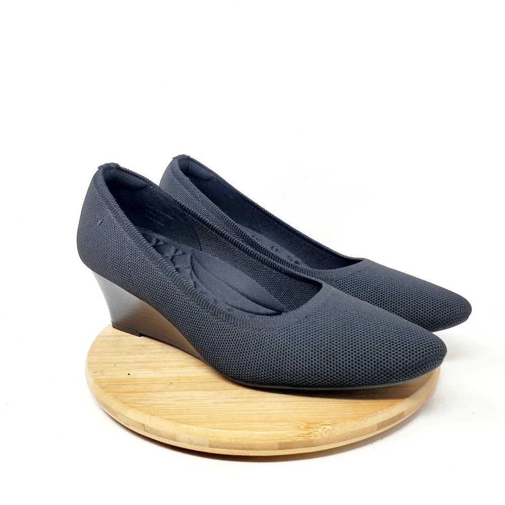 Vivaia Tamia Wedge Shoes Womens 42 Black Pump Heel